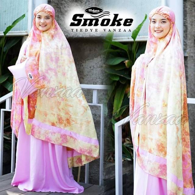 Mukena dewasa smoke baLi (jumbo) free tas cantik