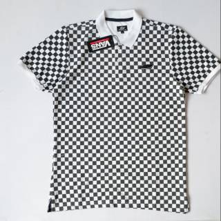  Kaos  polo  shirt  kotak catur vans  dan supreme premium warna 