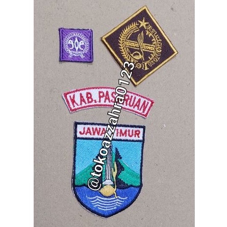 Badge / bet Bordir Pramuka Putra Pembina Kab Pasuruan