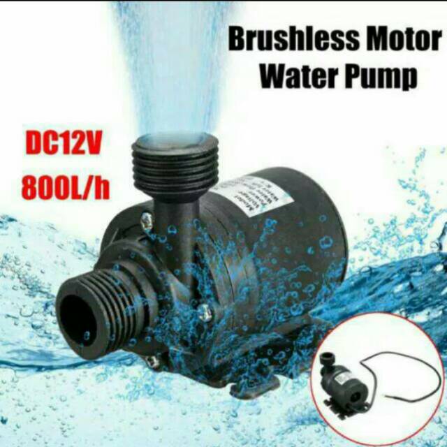 Pompa 800L/H Air Mini Celup DC Submersible Brushless 12V DC 22W 5m Aquarium Hidroponik