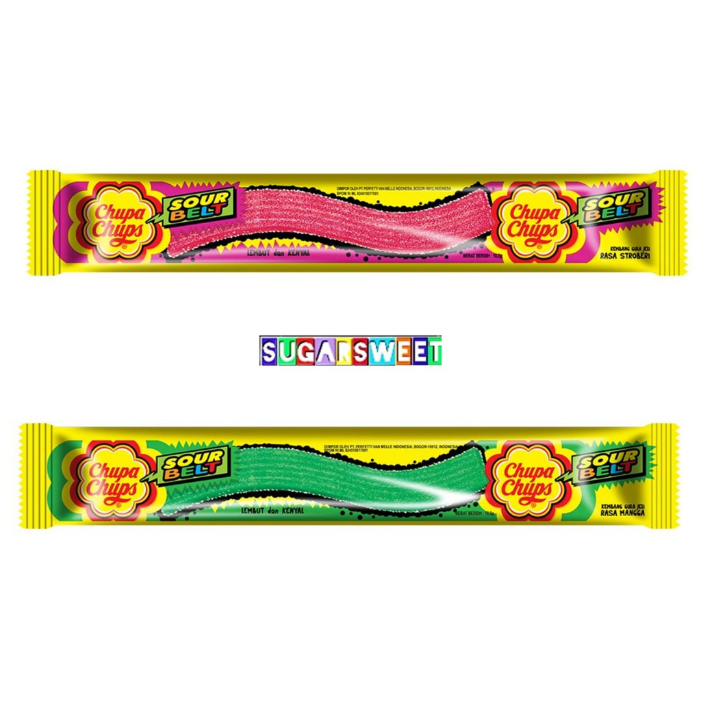 

Chupa Chups Sour Belt Jelly Strawberry 8 gr (1 Sachet)