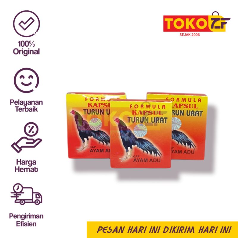 [AYAM ADU] Kapsul Turun Urat Cap Ayam Adu | Obat Ayam Tedun