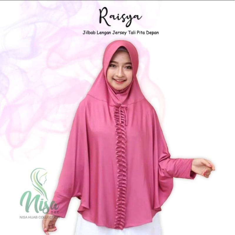 Hijab Instan Jumbo bahan Jersey nyaman Geblus Tangan Syari