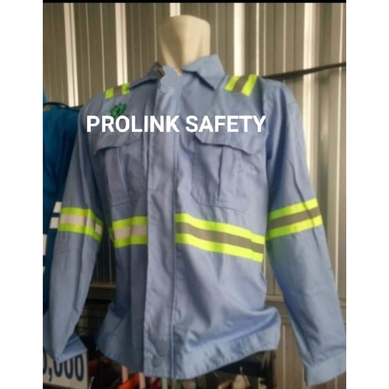 RESLETING TELUR ASIN BAJU SAFETY BIRU LANGIT SCOTLIGT 5CM HIJAU BERLOGO K3