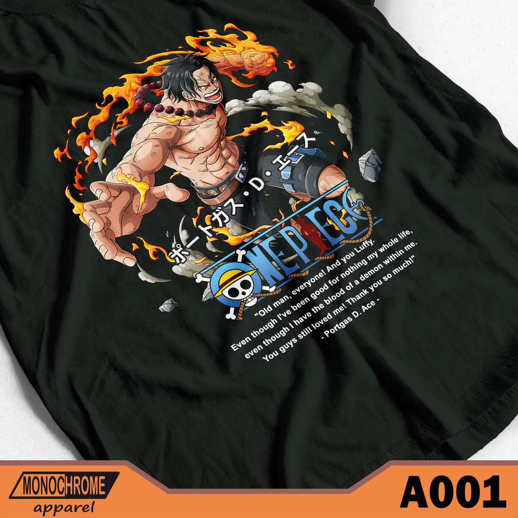 Jual Karafuto Kaos Baju Distro Pria Anime Jepang One Piece Portgas D