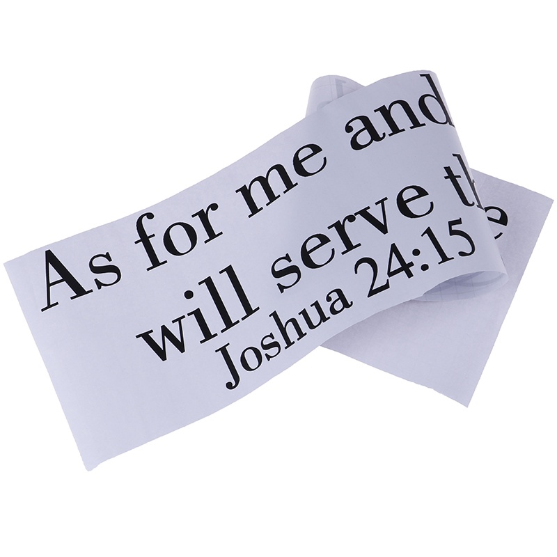 【Theredsunrisesiwy.id】Joshua 24:15 Quote Wall Sticker Bible Verses Lord Decal Removable DIY Room Decor