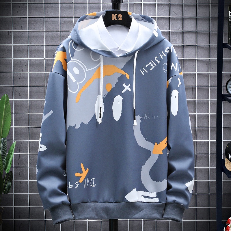 Hoodie Pria Sweater Kaos Hoodies Lengan Panjang Jaket Hoodie W2129