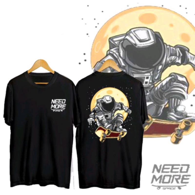 (COD)Baju Distro Astronot Bulan / kaos distro astronot / kaos anak Sampai dewasa /