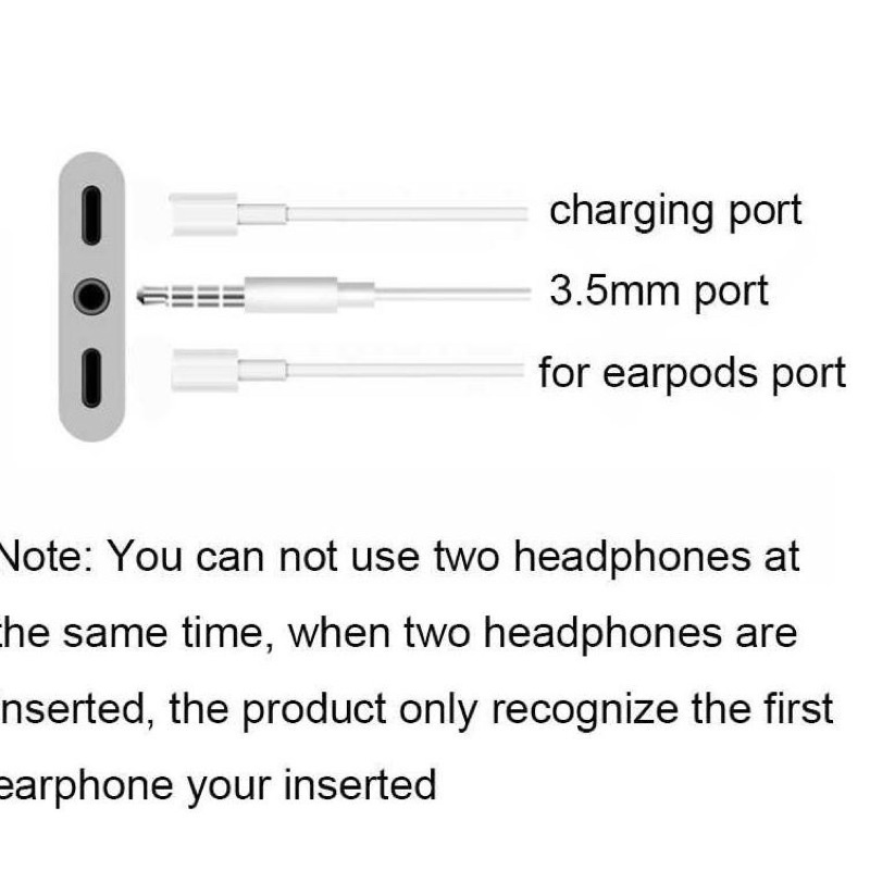 KABEL AUX 3IN1 VIBOX FOR EARPHONE HEADPHONE HANDSFREE COMPATIBLE CHARGING MUSIC JACK AUX 3.5MM LIGHTNING