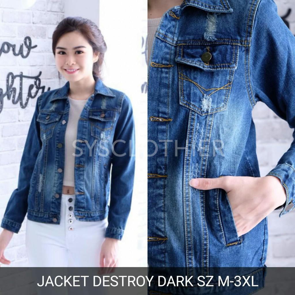 JACKET JEANS WANITA DESTROY - SYS CLOTHIER