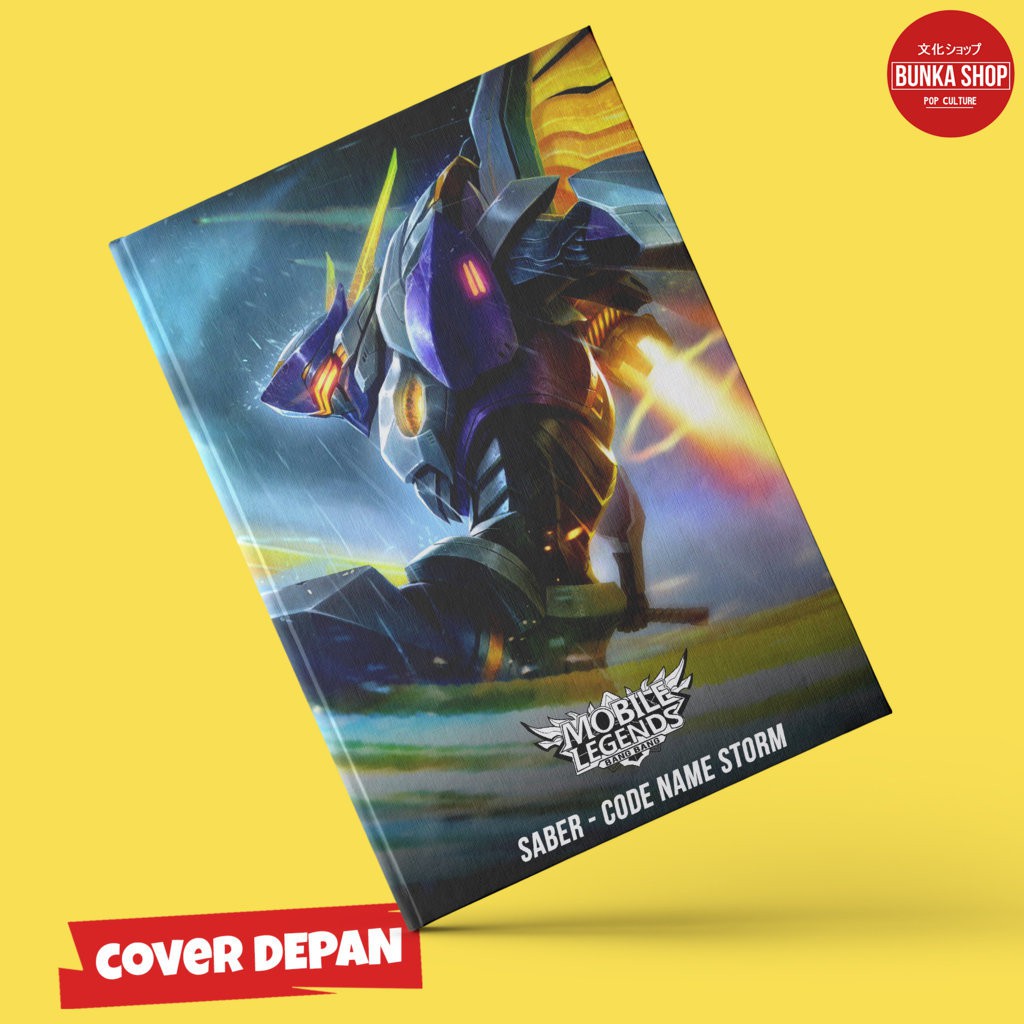 

Note Book Game Mobile Legends Saber Code Name Storm Hardcover A5 Buku Tulis Catatan Murah