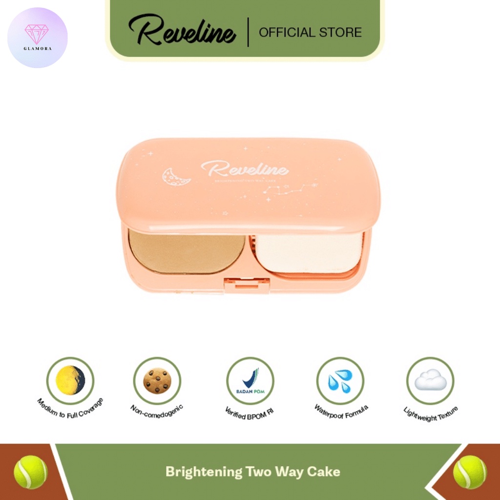 REVELINE Brightening Two Way Cake | Bedak TWC 100% ORIGINAL & BPOM