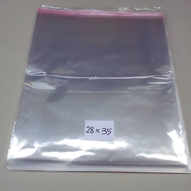 PLASTIK KEMASAN BAJU OPP SEAL 28 X 35 @100PCS