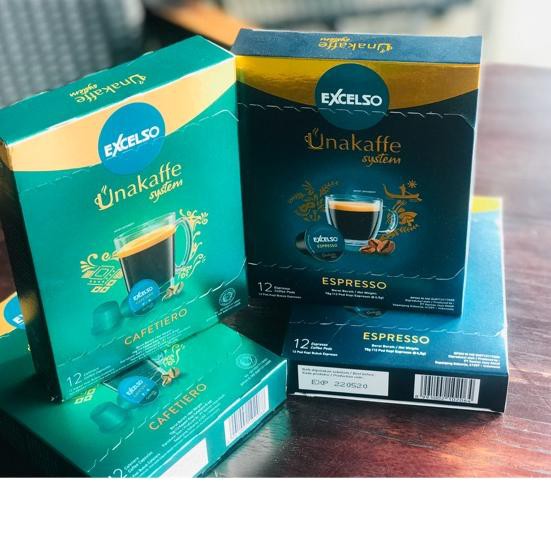 

T6T♧ EXCELSO UNAKAFFE Kapsul ESPRESSO/CAFETEIRO Pasti Ada