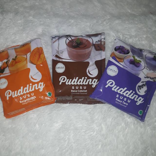 

Omura Pudding Susu rasa Cokelat 1pcs, Taro 1pcs, Mangga 1pcs