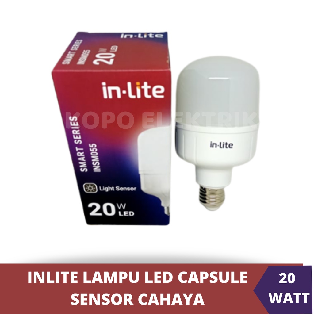 LAMPU LED CAPSULE SENSOR CAHAYA INLITE 20W 20 WATT - Putih