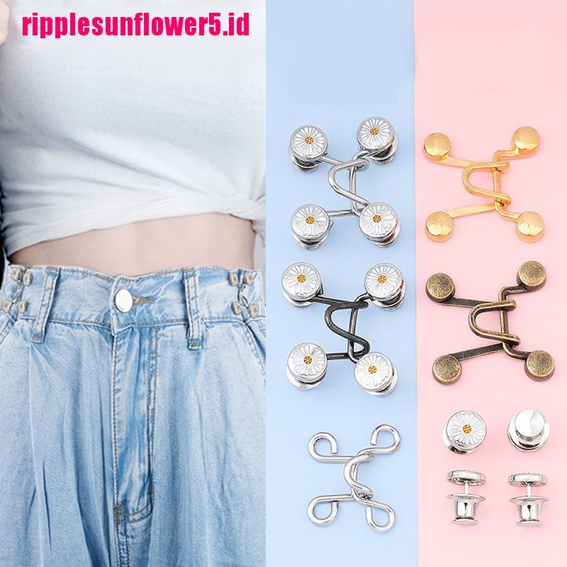 # Kaos T-Shirt Wanita Lengan Pendek Motif Print #1 Set Kancing Invisible Adjustable Removable Bahan Metal Untuk Jeans