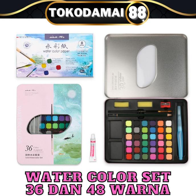 

TERBARU Water Color Set Isi 36 warna - Alat Cat Air Set (Kuas dan Kertas)/CAT AKRILIK SET/CAT AKRILIK SET 24 WARNA/CAT AKRILIK PASTEL/CAT AIR/CAT AIR LUKIS SET/CAT AIR GIOTTO/KUAS LUKIS 1 SET/KUAS LUKIS KECIL/KUAS LUKIS LENGKAP/KANVAS LUKIS/KANVAS LUKIS