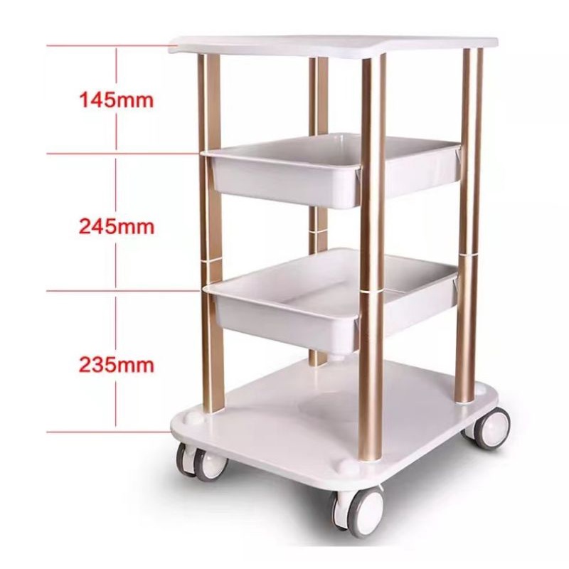 ALAT TROLLY FACIAL MESIN LASER IPL NDYAG DLL RAK MULTIFUNGSI TAHAN BERAT 100KG RAK SERBAGUNA