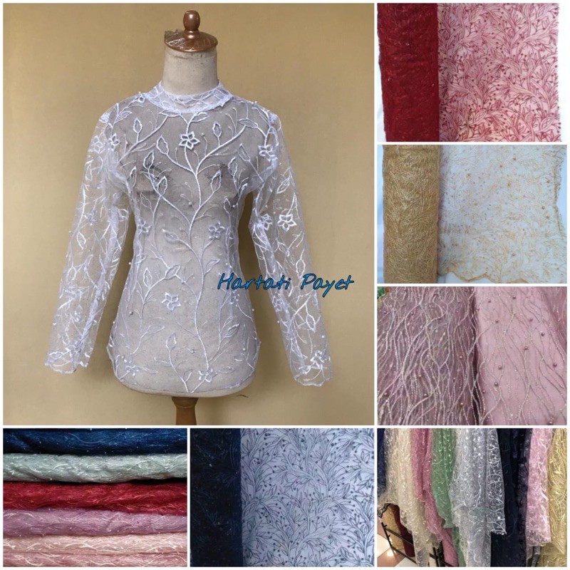 (PO) Kebaya Atasan Kosongan Tile Tulle Soft Cristal ,Kotak ,Akar / Kebaya Wisuda / Kebaya Pengantin
