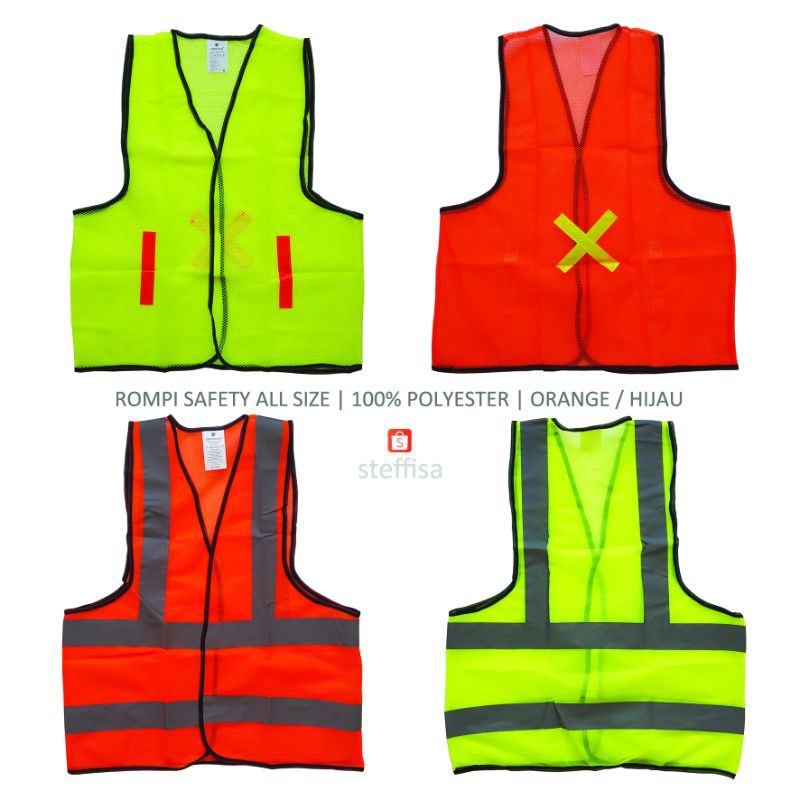 ROMPI PENGAMAN | Safety Vest Keselamatan Proyek Jala Jaring Polyester Gosave murah