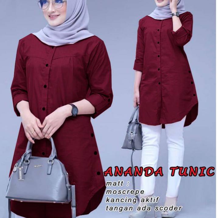 (Recomended) ANANDA TUNIC Baju Atasan Tunic Fashion Wanita Model Terbaru,Termurah&Terlaris