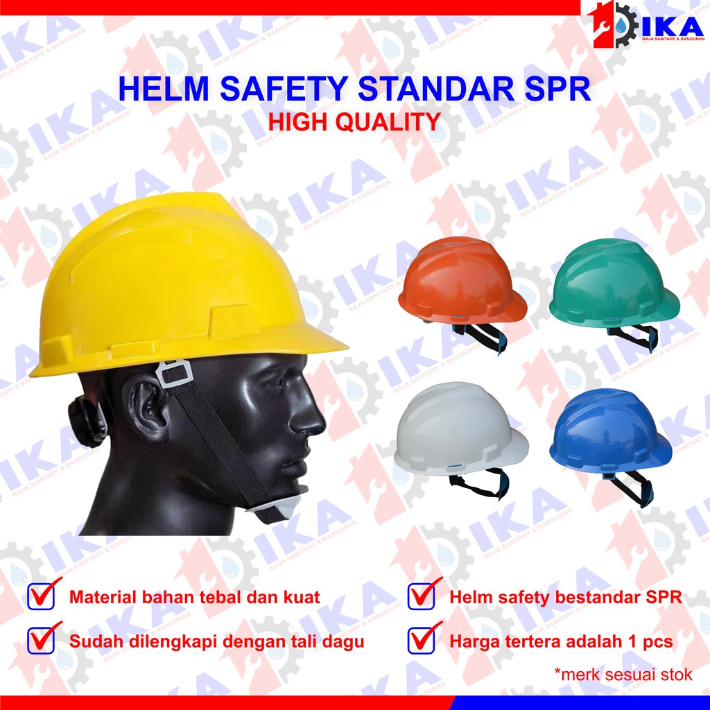 HELM PROYEK BERSTANDART SAFETY ) LENGKAP DENGAN TALI DAGU SIAP PAKAI (KUALITAS TEBAL)