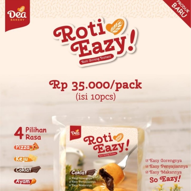 Promo Roti Eazy by Dea Bakery Malang 1 pack isi 10 pcs