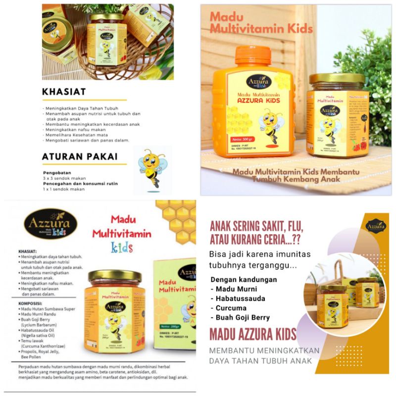 

MADU MULTIVITAMIN KIDS 200 gram kesehatan nutrisi nafsu makan anak