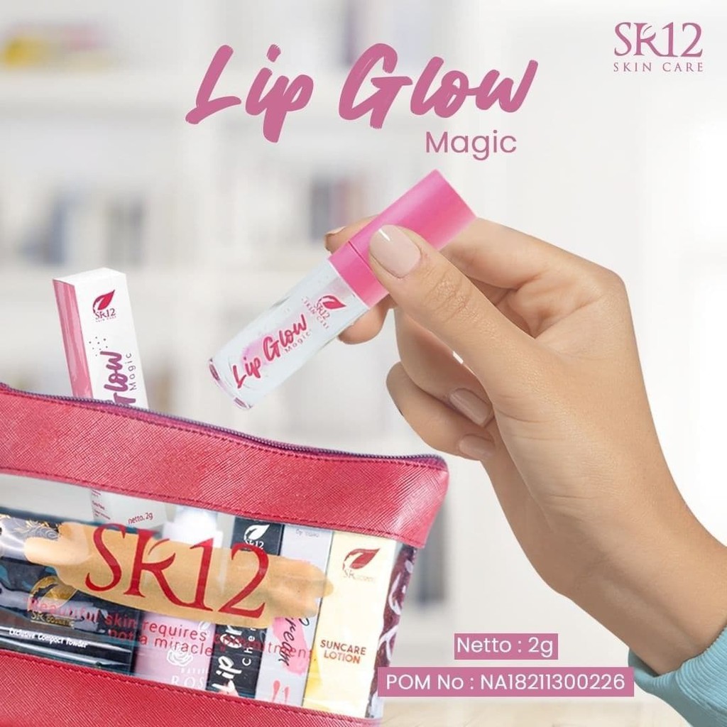 Lip Glow Magic SR12 Ori Pelembab Melembabkan Pemerah Bibir Tahan Lama Lip Gloss Lipstik Original BPOM