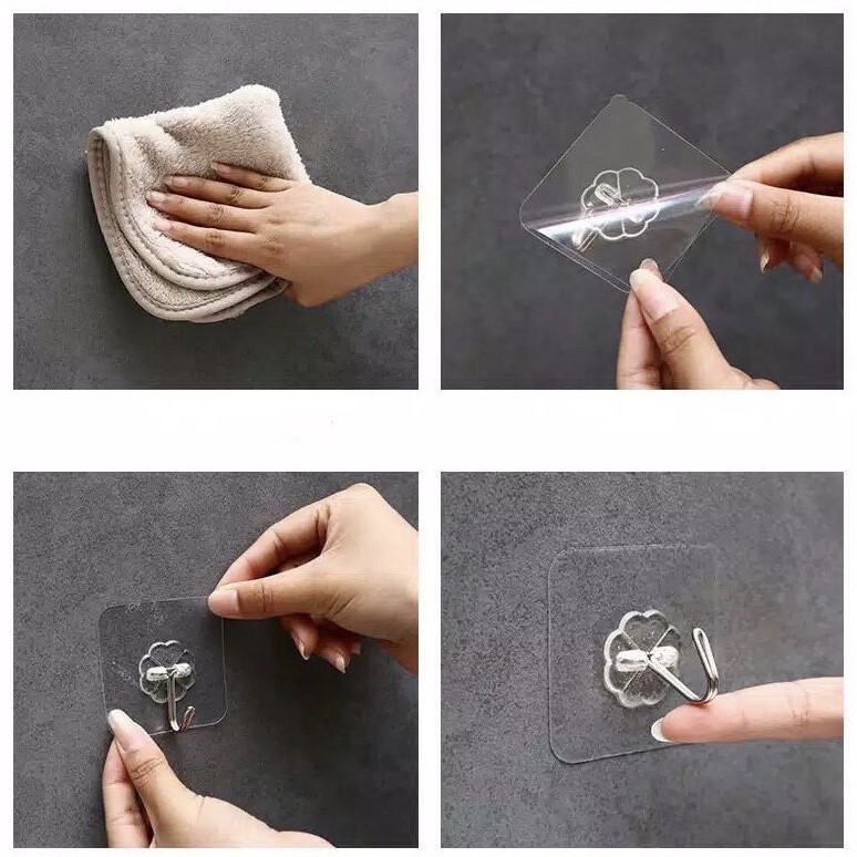 JOS929 (10pcs) Gantungan Hook Kail Serbaguna / Hanger Tempel Dinding Kuat
