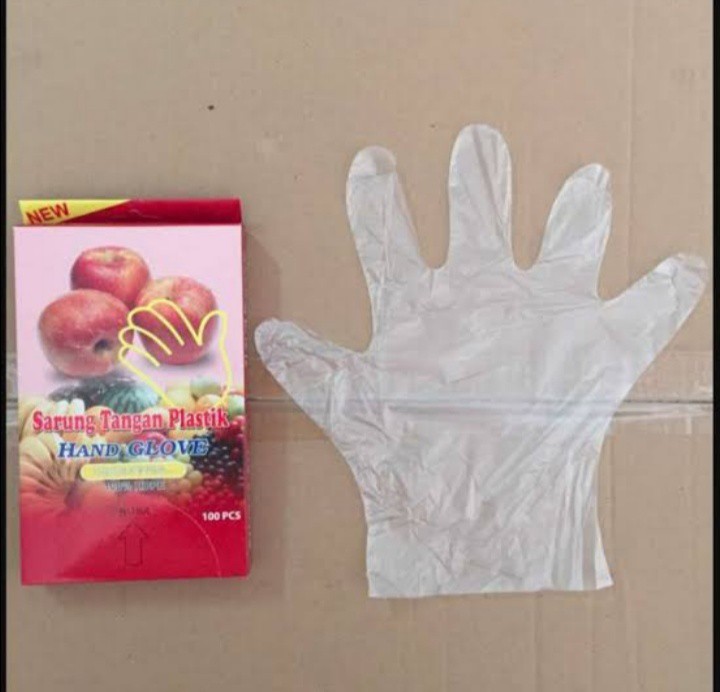 Sarung Tangan Plastik (isi 100 Lembar) / 50 Pasang