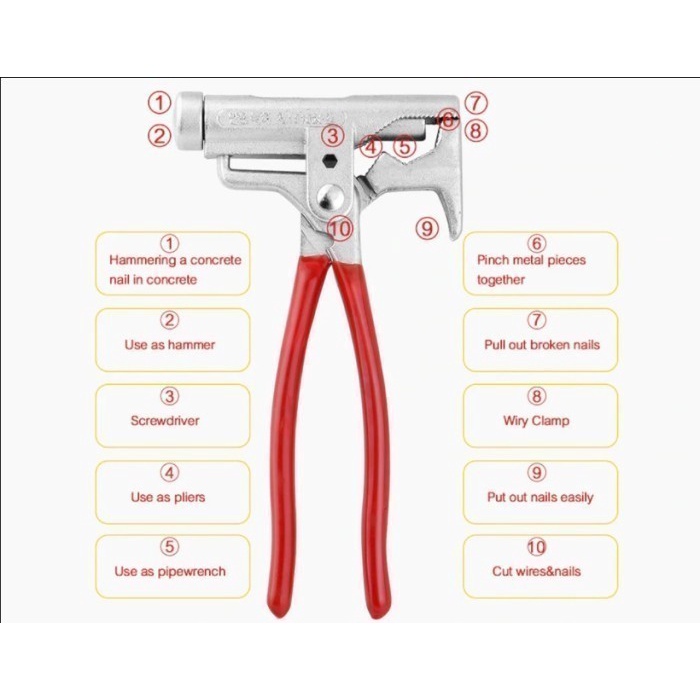 FMFIT TOP HAMMER PALU MULTIFUNTIONAL UNIVERSAL HAMMER 10 IN 1