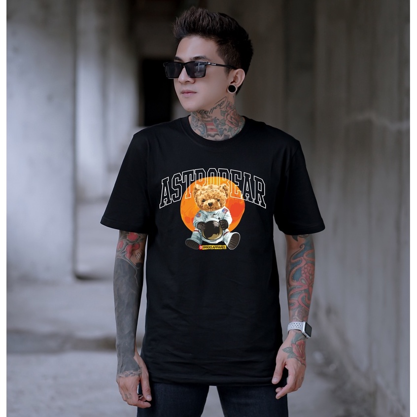 BRIGO Kaos Lengan Pendek Astro Bear II Kaos Distro BRIGO Beruang ASTRO II Kaos Katun Combed M-XL ( Pria &amp; Wanita )