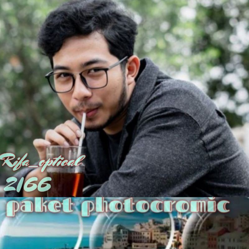 KACAMATA(2166)+LENSA PHOTOCROMIC PLANO/NORMAL CYL frame kacamata plastik masakini | KCMT pria | kCMT