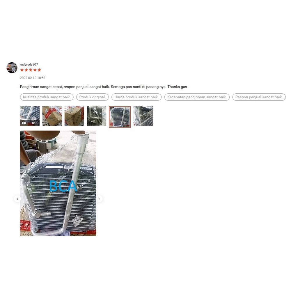 EVAPORATOR EVAP Cooling AC Mobil Depan Timor Halla SOHC Karburator