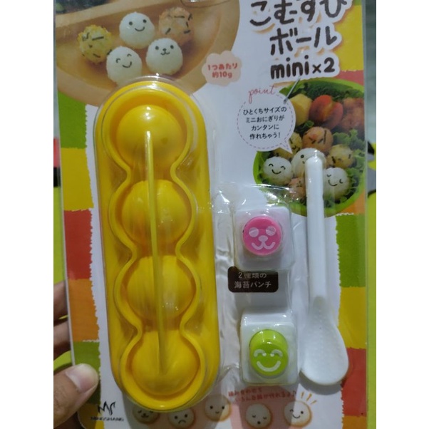 Cetakan bola nasi riceball rice ball maker rice mold  ricemold bento pemotong nori puncher wajah