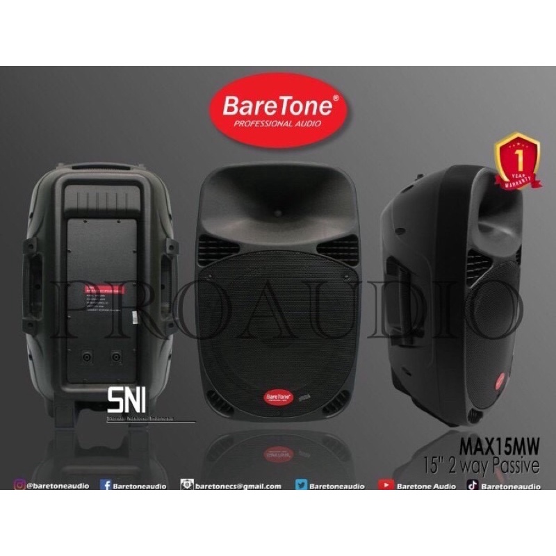 speaker pasif baretone max 15 mw max15mw original