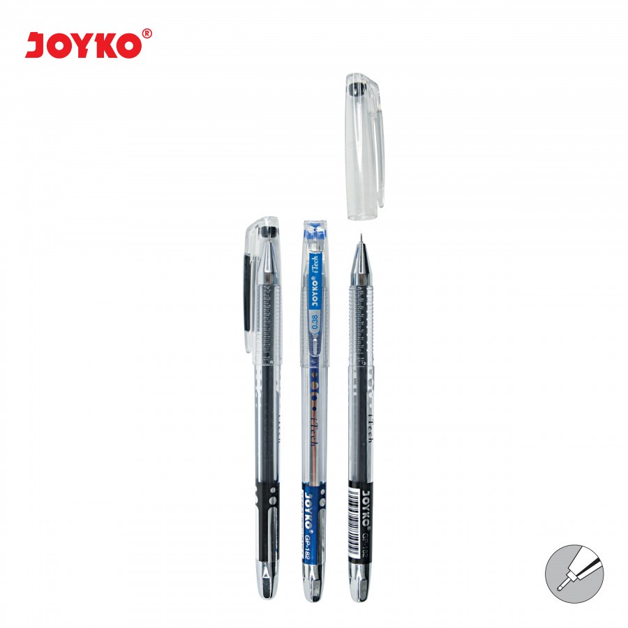 

Pulpen Gel Joyko I-Tech GP-182 Tip 0.38 mm Tinta Hitam Satuan - SHSNP