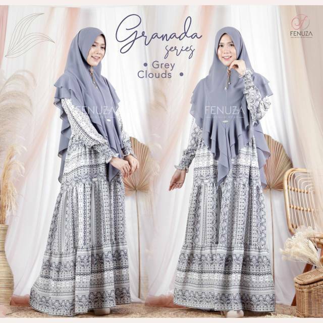 Gamis syari muslimah GRANADA dress tribal elegan look by fenuza muslim wear