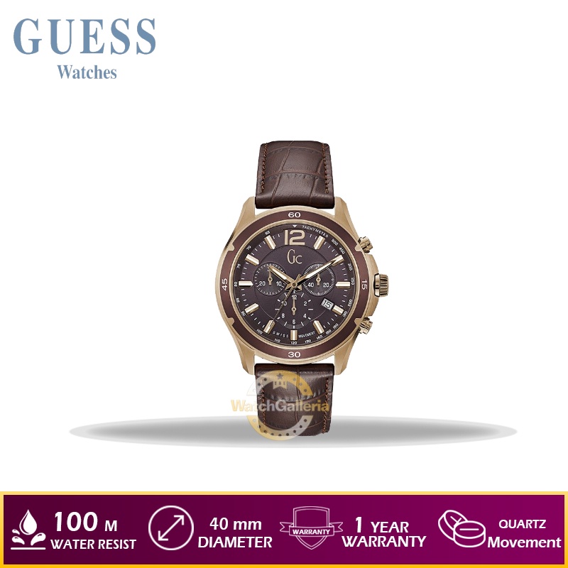 Jam Tangan Pria GUESS GC Y26002G4 Strap Leather Original