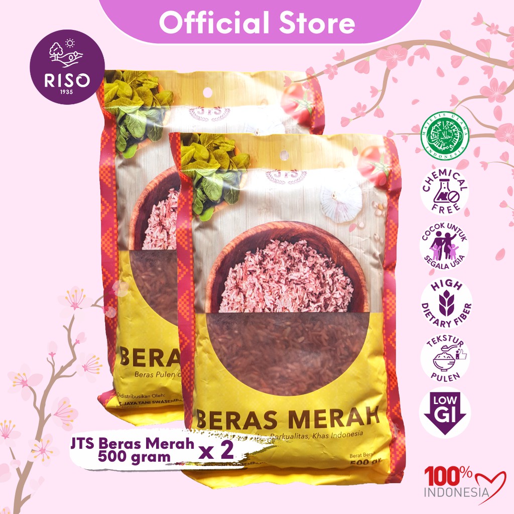 

(HALAL-KEMTAN) JTS Organic Red Rice Beras Merah Organik 500gram x 2