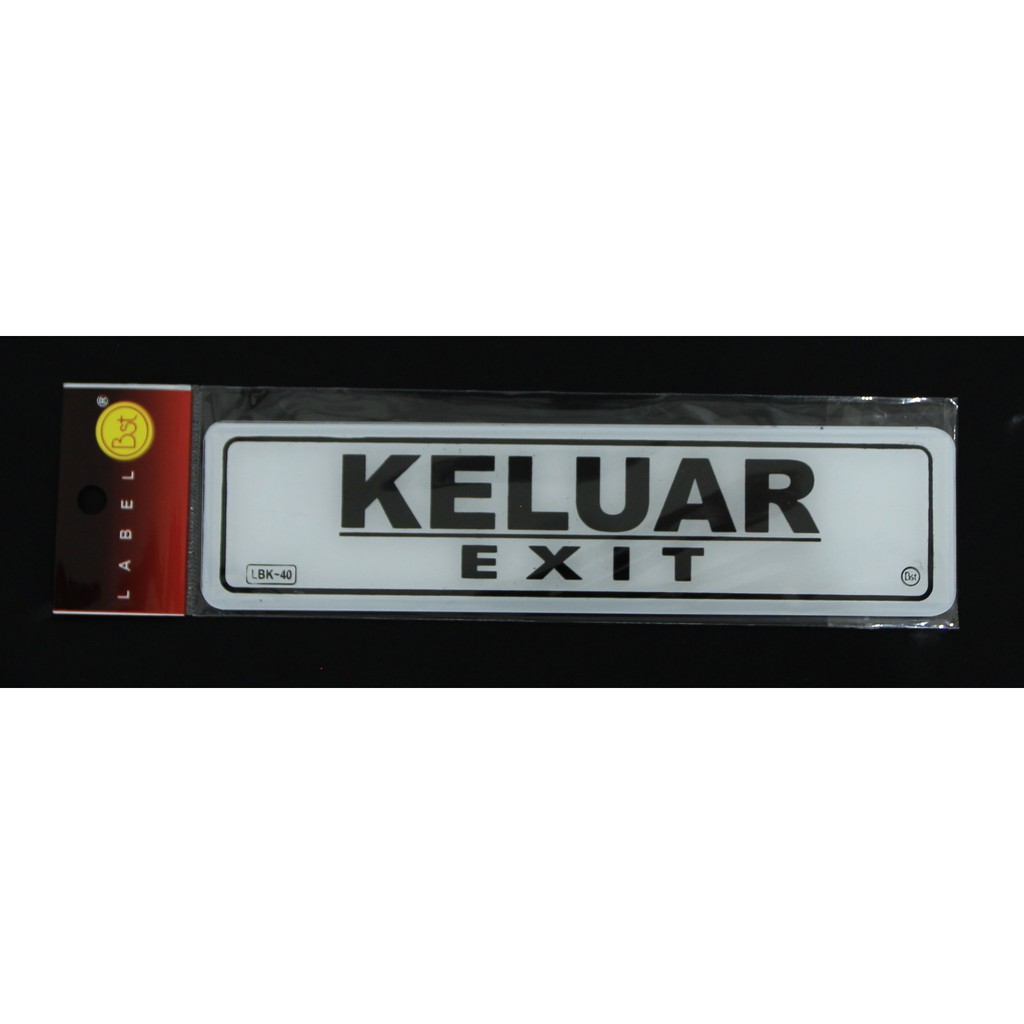 

Label Akrilik Tulisan Keluar/Exit