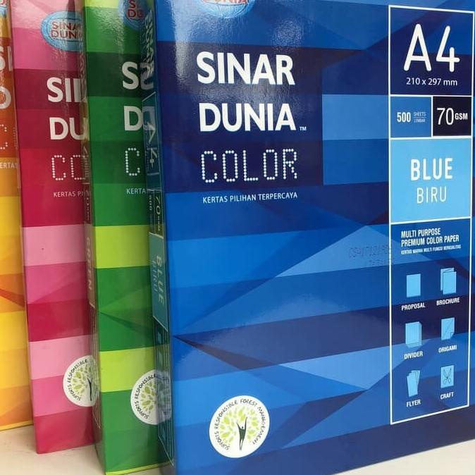

kertas hvs warna A4 70grm sidu [rim] Star Seller Termurah
