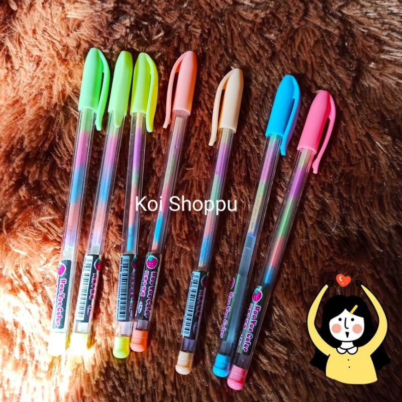 

Pulpen Pelangi / Rainbow Pen /Stationery Pulpen Murah Menggambar Kaligrafi Rainbow Pen Warna Warni