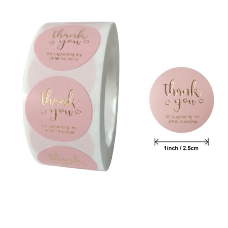 

sticker label thank you 2.5cm / sticker roll 500pcs 1inch