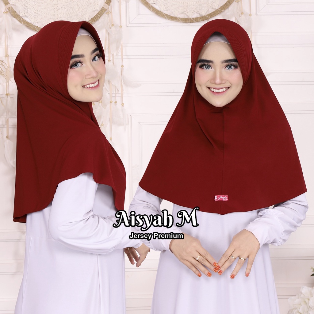 Kerudung Instan Terbaru Jilbab Bergo Aisyah M,L,XL,XXL Jilbab Jumbo Jersey Premium Pasar Hija'b