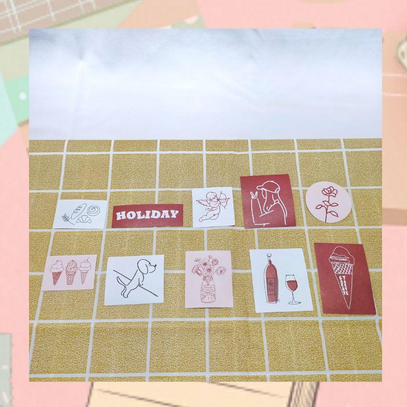 

10 Pcs Stiker Aesthetic Korea