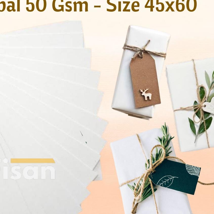

✾ 100 Lembar Kertas Bungkus Putih 45x60 ❇