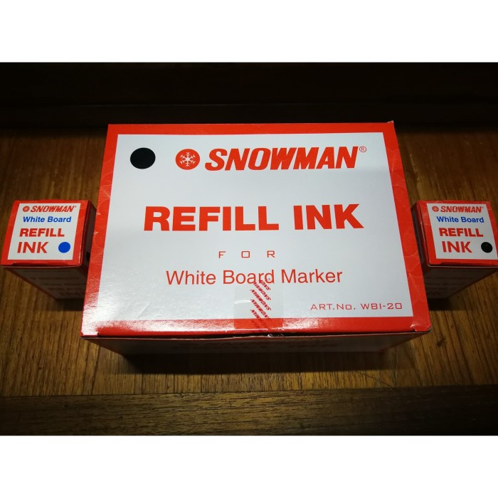 

TULIS-ALAT- REFILL/ ISI TINTA WHITE BOARD SNOWMAN - HITAM -ALAT-TULIS.